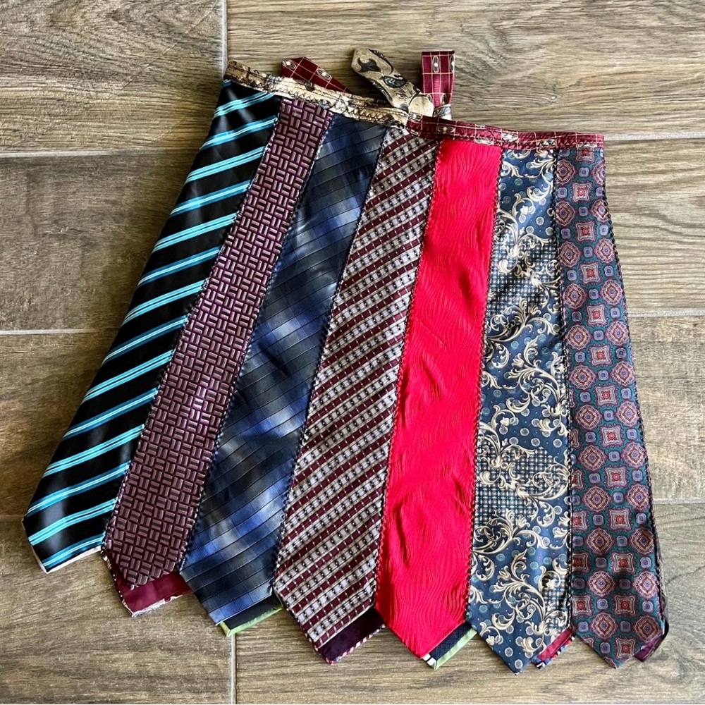Handmade Skirt Made Entirely from Ties SKU 07282 Tie Skirt